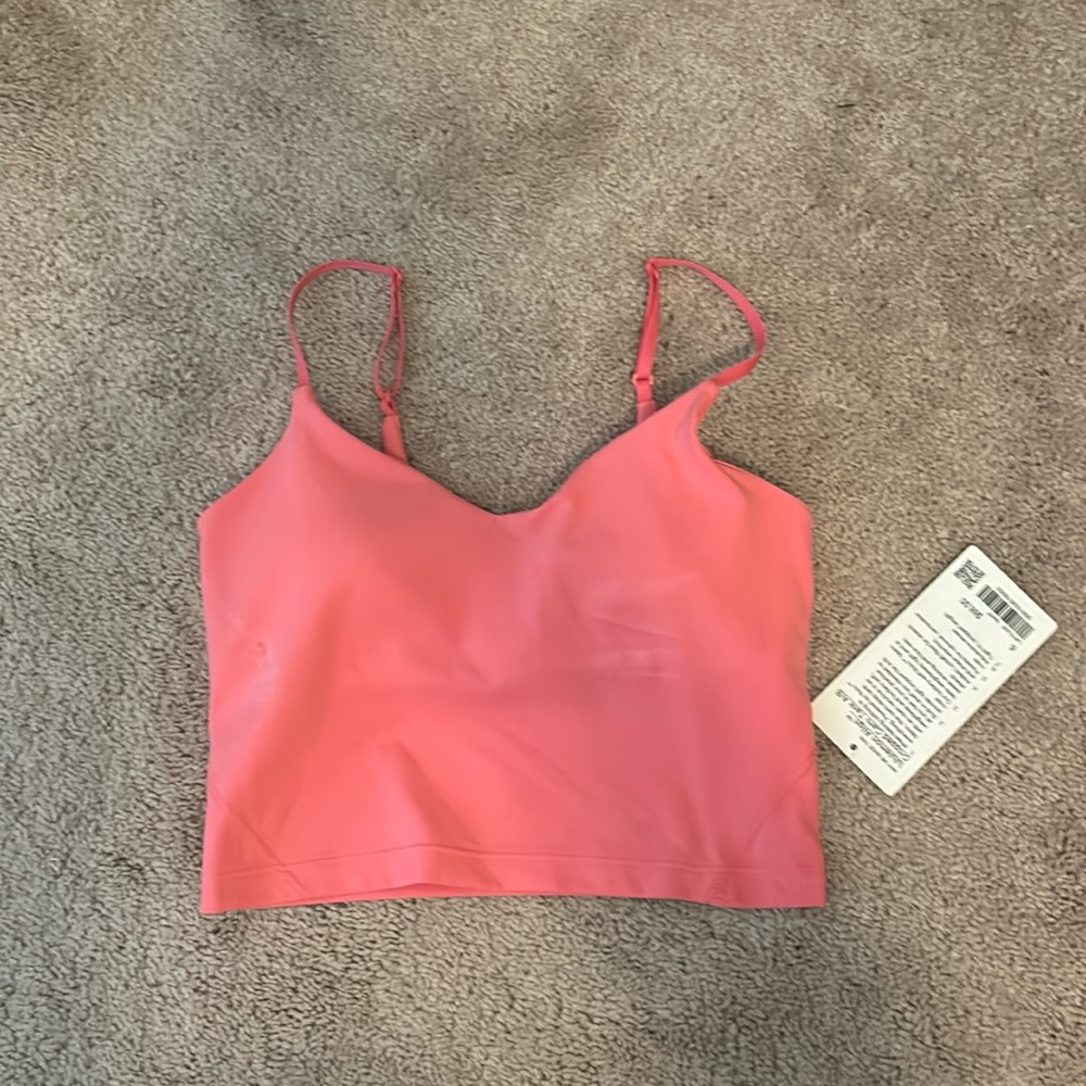 Lululemon Align Cropped Cami Tank Top Light Support, A/B Cup Sakura Pink